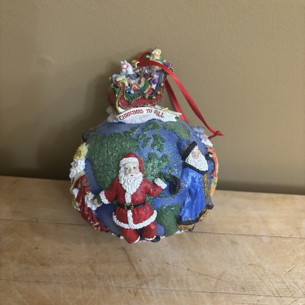 Christopher Radko Santa's Around The World Resin Christmas Ornament Holiday‎